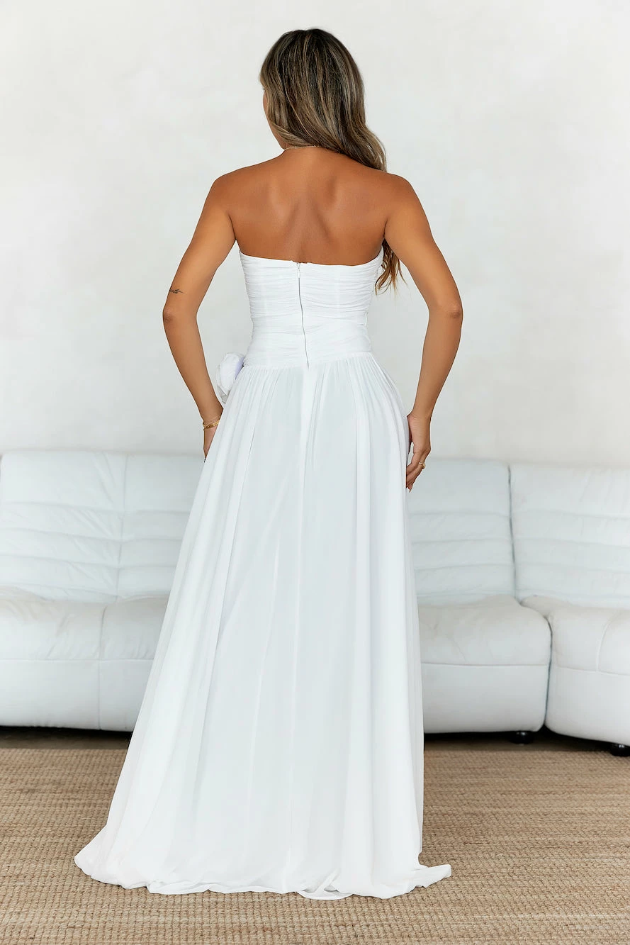 Secret Rose Strapless Maxi Dress White 7 Secret Rose Strapless Maxi Dress White - Image 5