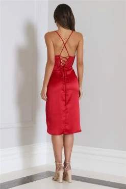 Showing Her Off Midi Dress Red -Hello Molly Shop 0L4A0252 1672892248