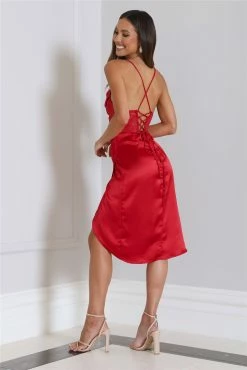 Showing Her Off Midi Dress Red -Hello Molly Shop 0L4A0254 1672892248