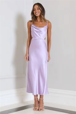 Standing Tall Satin Midi Dress Lilac 11 Standing Tall Satin Midi Dress Lilac -Hello Molly Shop 0L4A0503 1672893290