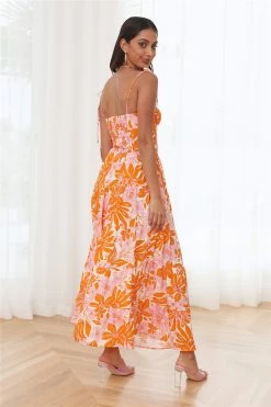 Summer Activity Maxi Dress Orange -Hello Molly Shop 0L4A0641 1680042196