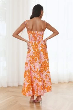 Summer Activity Maxi Dress Orange -Hello Molly Shop 0L4A0642 1680042196