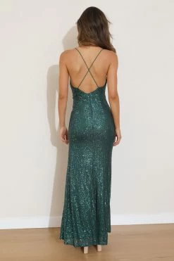 Perfect Attraction Sequin Maxi Dress Forest Green 11 Perfect Attraction Sequin Maxi Dress Forest Green -Hello Molly Shop 0L4A0792 1666737545