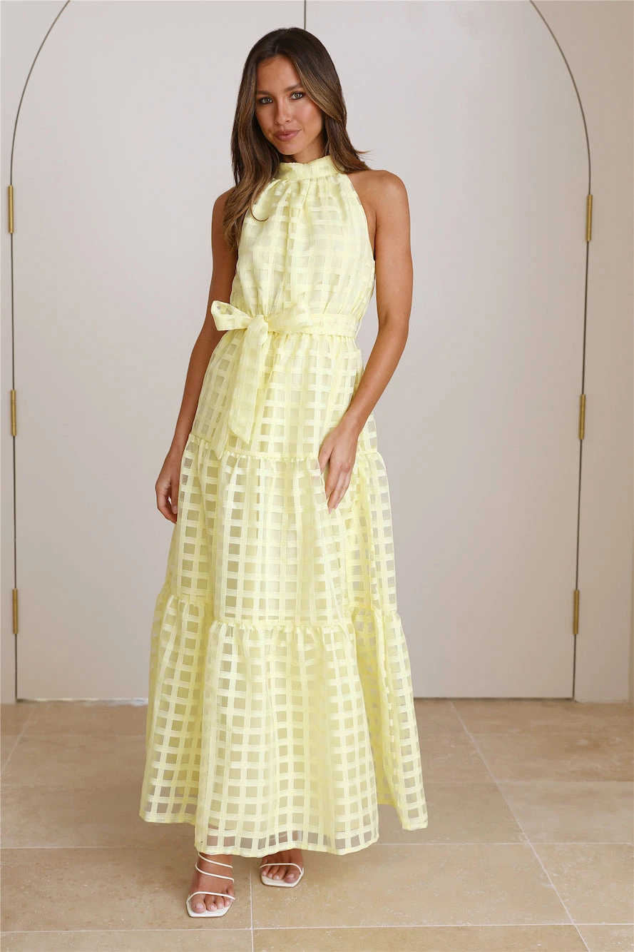 Summertime Picnic Maxi Dress Lemon 4 Summertime Picnic Maxi Dress Lemon - Image 2