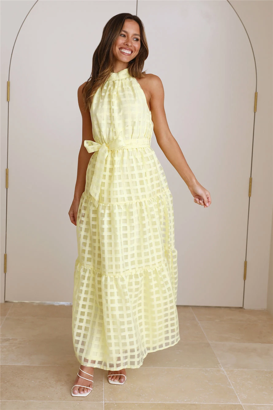 Summertime Picnic Maxi Dress Lemon 3 Summertime Picnic Maxi Dress Lemon