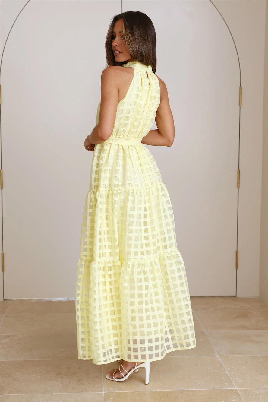 Summertime Picnic Maxi Dress Lemon 6 Summertime Picnic Maxi Dress Lemon - Image 4