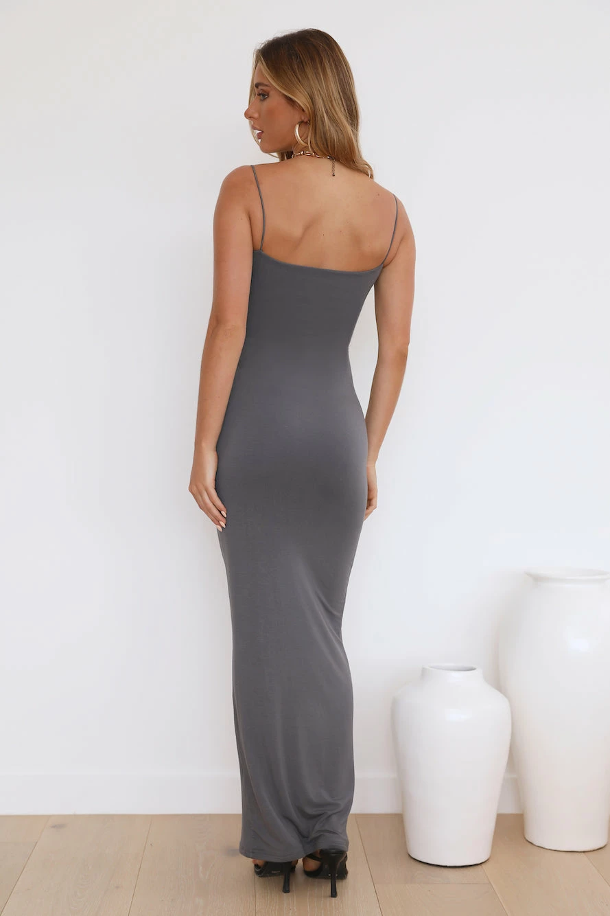 Repeat Wear Maxi Dress Charcoal 6 Repeat Wear Maxi Dress Charcoal - Image 4