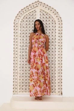 Make It Loud Maxi Dress Pink -Hello Molly Shop 0L4A4062 1678376757