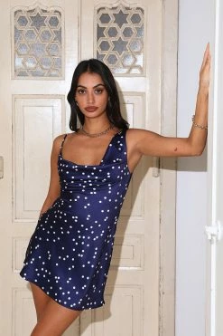 You're Gorgeous Satin Mini Dress Navy 13 You're Gorgeous Satin Mini Dress Navy -Hello Molly Shop 0L4A6709 1684076592 ff4f6471 65b6 40d5 bf9e 9c89e1787a23