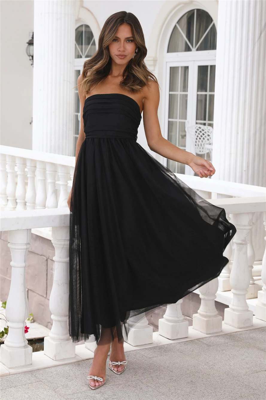 Walk In Tulle Maxi Dress Black 4 Walk In Tulle Maxi Dress Black - Image 2