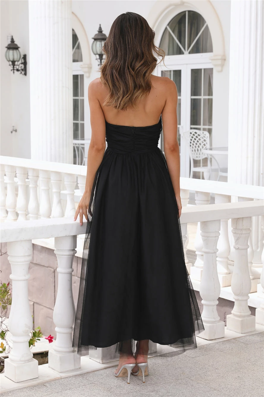 Walk In Tulle Maxi Dress Black 8 Walk In Tulle Maxi Dress Black - Image 6