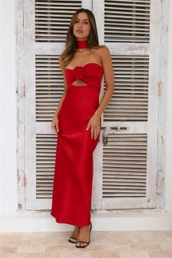 Trend Lover Satin Maxi Dress Red -Hello Molly Shop 0L4A7567 1683867316