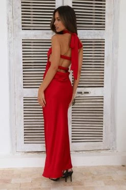 Trend Lover Satin Maxi Dress Red -Hello Molly Shop 0L4A7574 1683867316