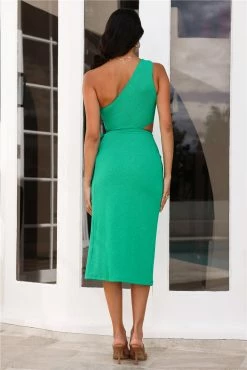 Compliment Me One Shoulder Midi Dress Green -Hello Molly Shop 1W4A4801 1692924768 0fc87b69 8284 4446 aad8 6231b0c2fe69