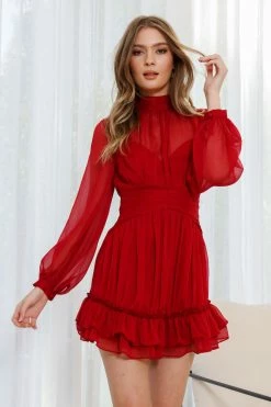 Blossoming Words Dress Wine 15 Blossoming Words Dress Wine -Hello Molly Shop 1W4A6311 1 1660790741