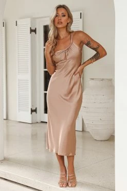 Your Truth Satin Maxi Dress Brown 11 Your Truth Satin Maxi Dress Brown -Hello Molly Shop 1W4A6344 1687231786