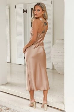 Your Truth Satin Maxi Dress Brown 12 Your Truth Satin Maxi Dress Brown -Hello Molly Shop 1W4A6353 1687231787