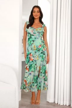 Late Style Maxi Dress Green