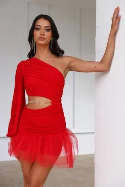 HELLO MOLLY Know Your Worth Tulle Mini Dress Red 13 HELLO MOLLY Know Your Worth Tulle Mini Dress Red -Hello Molly Shop 1W4A8408 1691039233