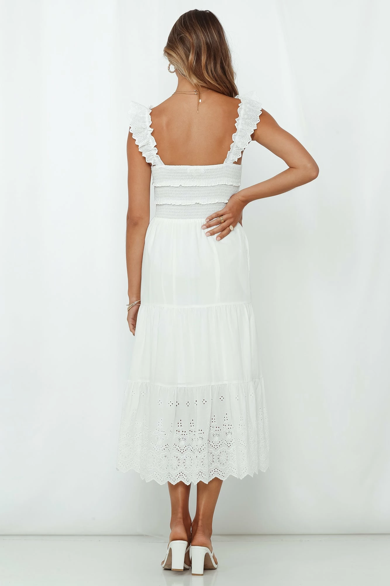 Let Me Fall In Love Midi Dress White 5 Let Me Fall In Love Midi Dress White - Image 3