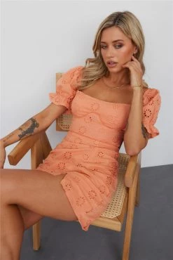 Absolutely Scrumptious Dress Orange -Hello Molly Shop 220507HM 1377 1653521118
