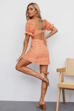 Absolutely Scrumptious Dress Orange -Hello Molly Shop 220507HM 1381 1653521118