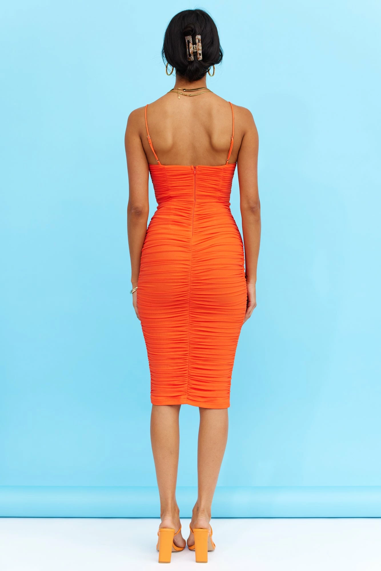 Slay Baby Midi Dress Orange 9 Slay Baby Midi Dress Orange - Image 7