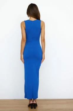 Late Night Texts Maxi Dress Blue -Hello Molly Shop 220908HM 1010 1663639555