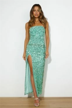 Sparkle From Far Sequin Maxi Dress Green -Hello Molly Shop 221018HM 2189 1668096787
