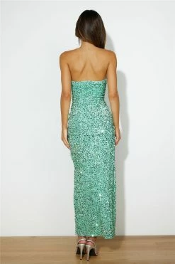 Sparkle From Far Sequin Maxi Dress Green -Hello Molly Shop 221018HM 2200 1668096788