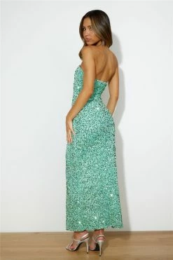 Sparkle From Far Sequin Maxi Dress Green -Hello Molly Shop 221018HM 2201 1668096788