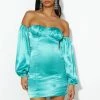 Luxe Look Mini Dress Teal -Hello Molly Shop 221021HM 1577 1669071738