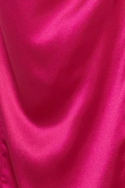 Riding With You Satin Maxi Dress Hot Pink -Hello Molly Shop 221103HM0590 1669775491