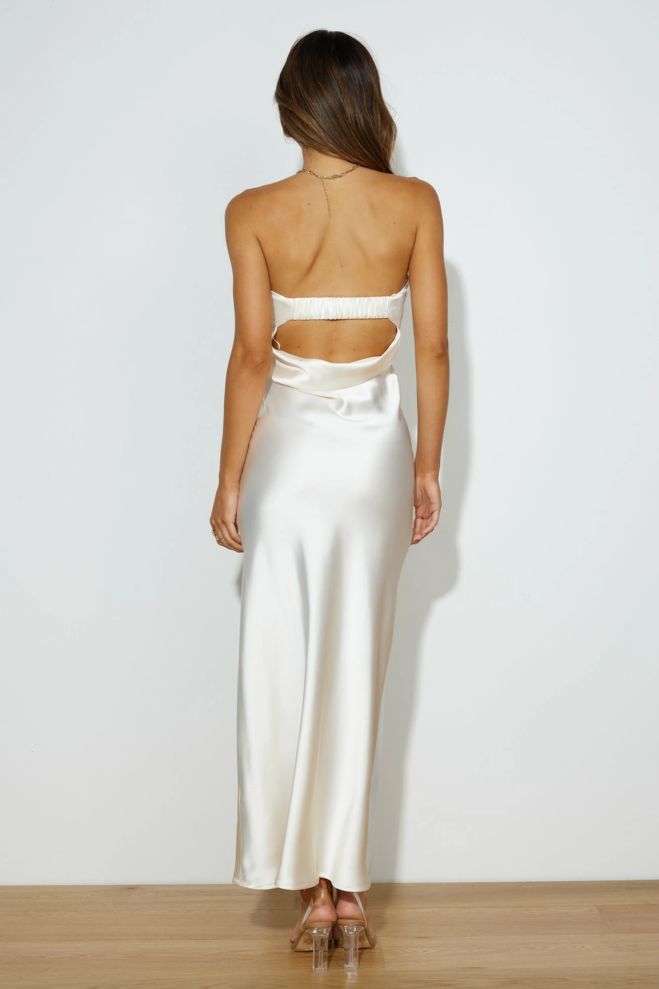 Luxe Dance Satin Maxi Dress Champagne 10 Luxe Dance Satin Maxi Dress Champagne - Image 8