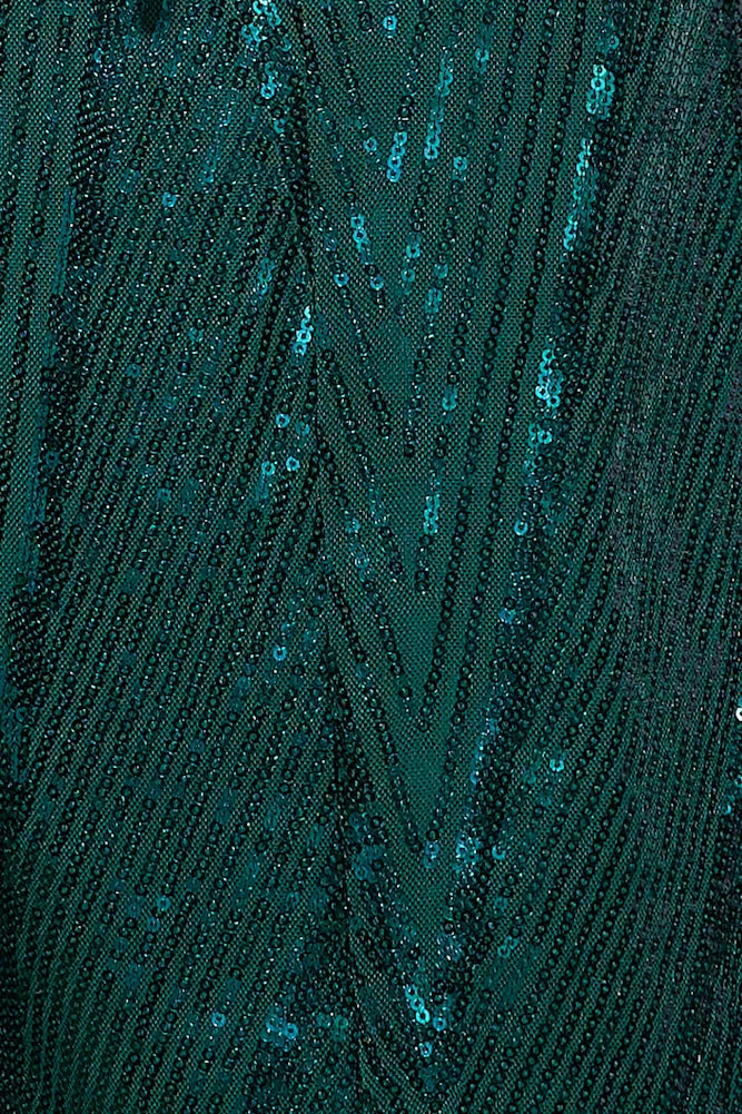 Glam Of All Sequin Maxi Dress Forest Green 10 Glam Of All Sequin Maxi Dress Forest Green - Image 8