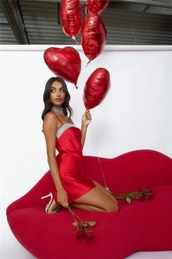 She's The Star Mini Dress Red -Hello Molly Shop 230120 HM0412 1675747623