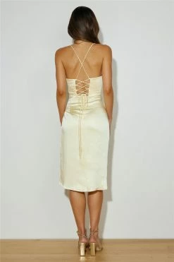 My Fierce Love Satin Midi Dress Yellow -Hello Molly Shop 230331HM 0783 1681801621