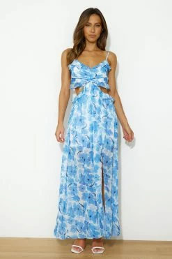Ocean Girl Maxi Dress Blue -Hello Molly Shop 230406HM 1677 1683262855