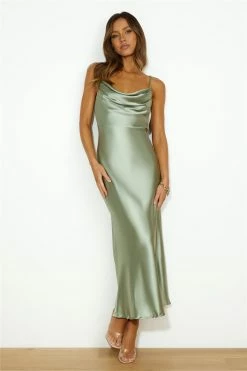 Lavish Love Satin Maxi Dress Green -Hello Molly Shop 230414HM 1074 1684198008