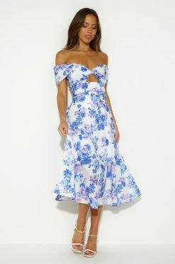 Soft Memory Midi Dress Blue