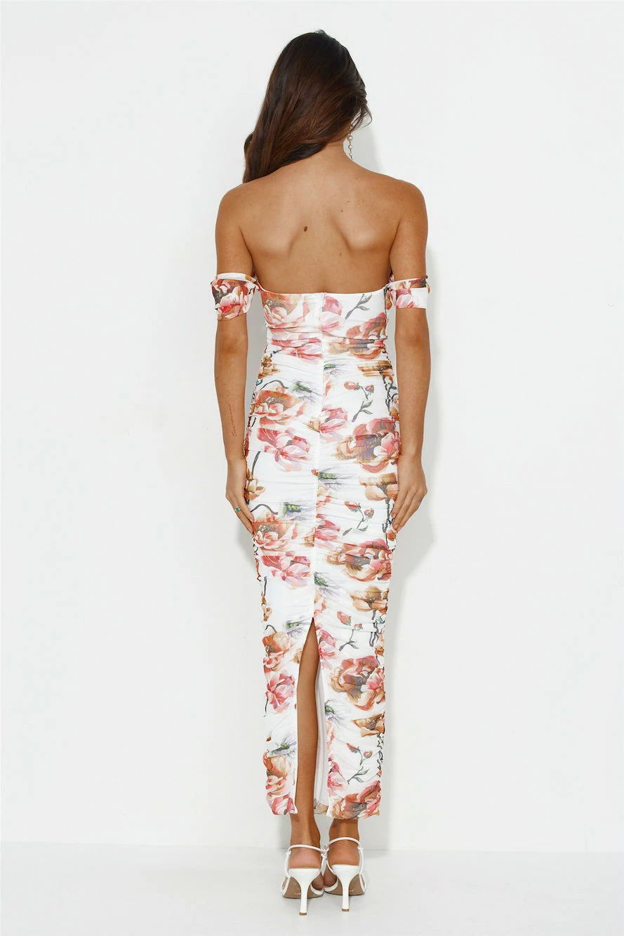 Spring Garden Mesh Maxi Dress White 7 Spring Garden Mesh Maxi Dress White - Image 5