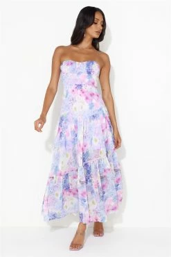 Seasonal Bloom Maxi Dress Purple -Hello Molly Shop 230713HM 0314 1691126193