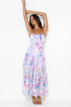 Seasonal Bloom Maxi Dress Purple -Hello Molly Shop 230713HM 0317 1691126193