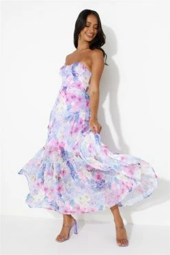 Seasonal Bloom Maxi Dress Purple -Hello Molly Shop 230713HM 0326 1691126193