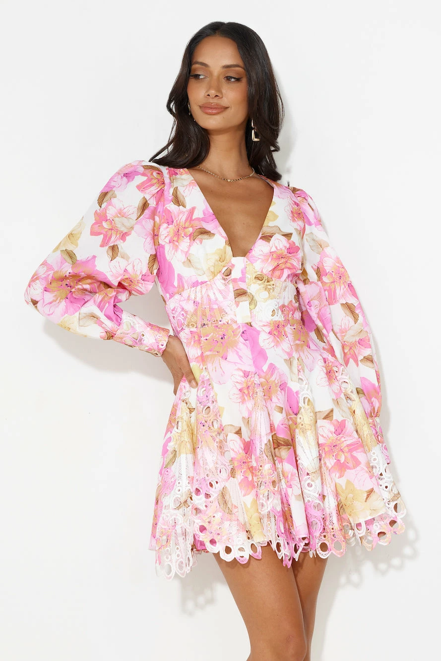 Fine Dining Brunch Mini Dress Pink 5 Fine Dining Brunch Mini Dress Pink - Image 3