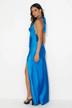 HELLO MOLLY Girl In The Spotlight Halter Neck Satin Maxi Dress Blue 13 HELLO MOLLY Girl In The Spotlight Halter Neck Satin Maxi Dress Blue -Hello Molly Shop 230713HM 1721 1691542029