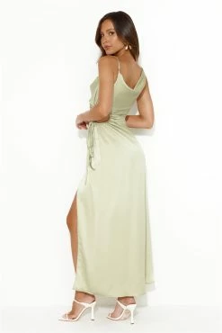 The One I Want Satin Maxi Dress Lime -Hello Molly Shop 230804HM 1608 1693182957