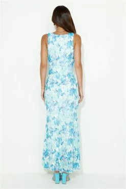 Paint Me Maxi Dress Blue -Hello Molly Shop 230818HM 0168 1693537307
