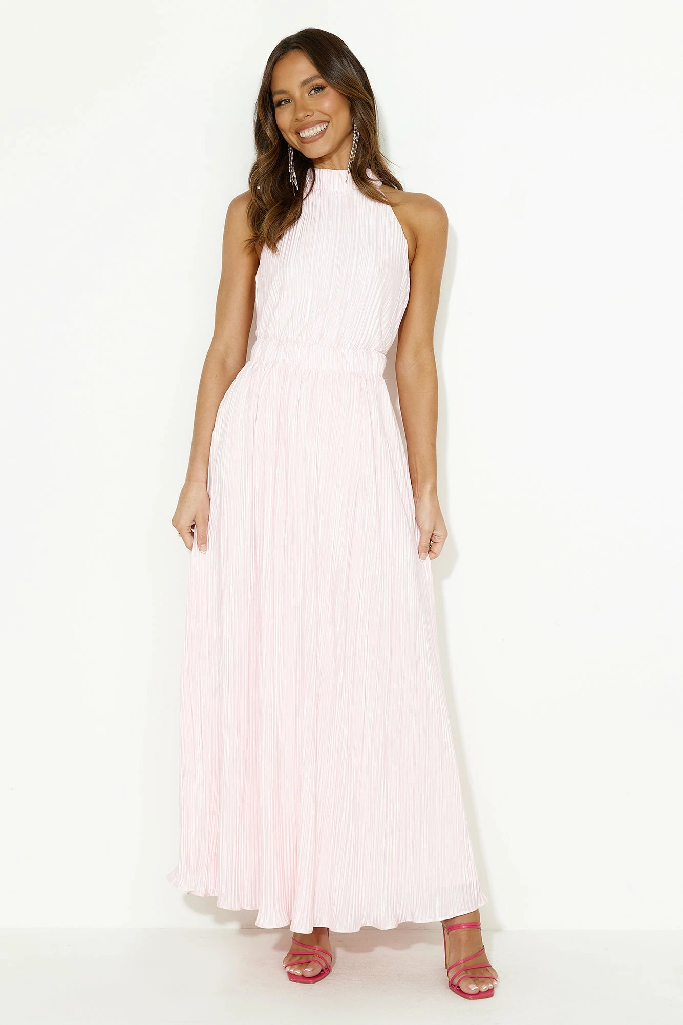 You're Classy Plisse Maxi Dress Pink 4 You're Classy Plisse Maxi Dress Pink - Image 2