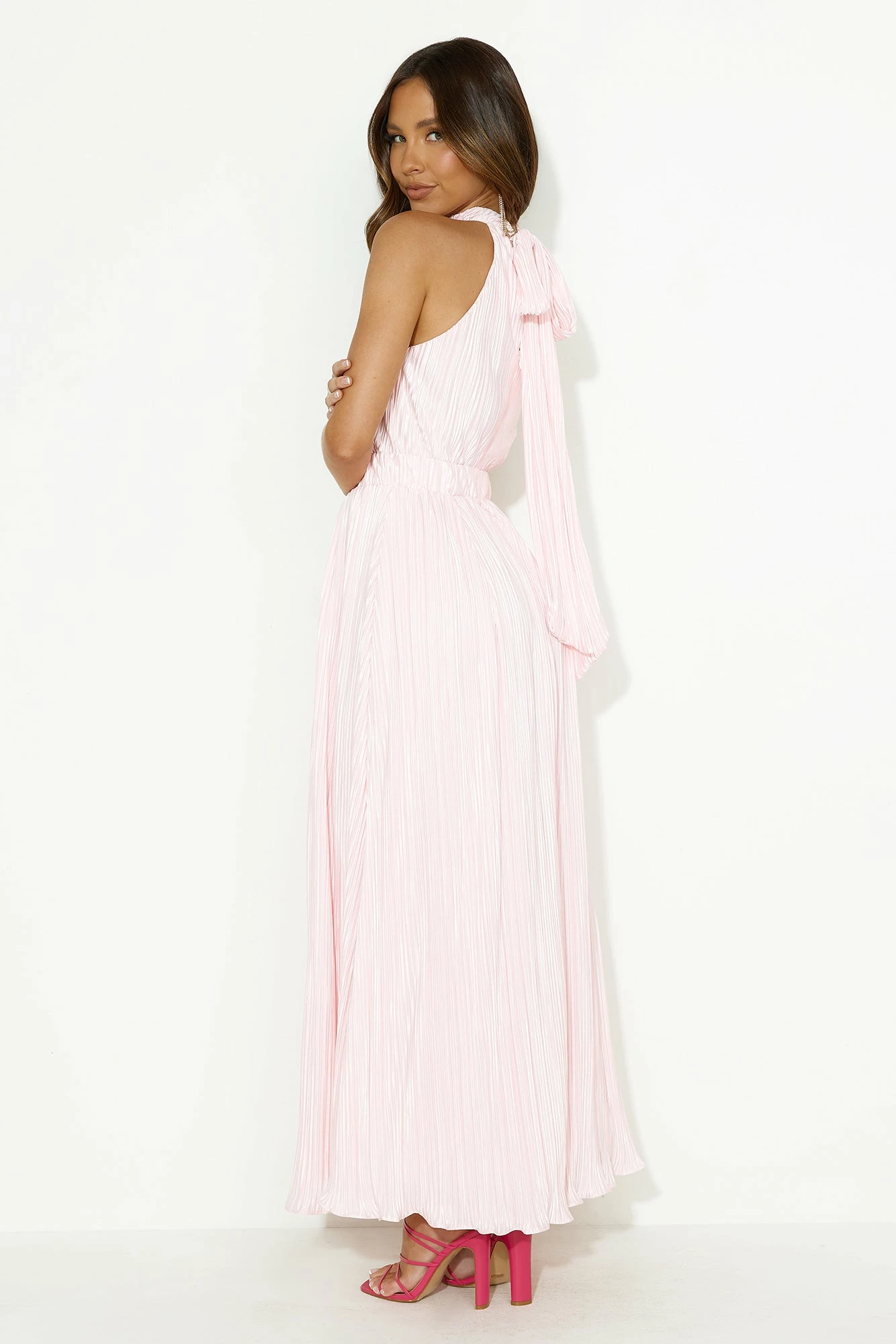 You're Classy Plisse Maxi Dress Pink 6 You're Classy Plisse Maxi Dress Pink - Image 4
